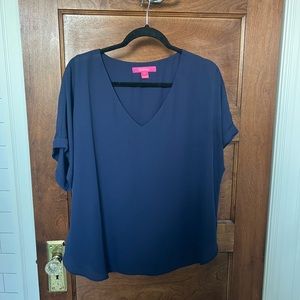 Lilly Pulitzer true navy blouse